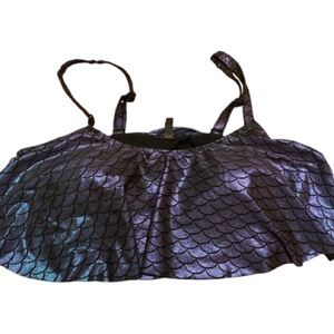Torrid Blue and Purple Mermaid Scale Pattern Swim Top Size 2X